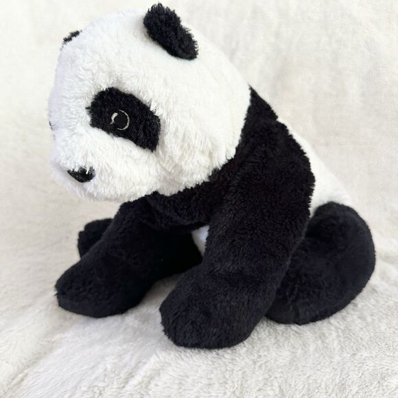 Ikea 12" Kramig Panda Bear Black White Stuffed Animal Plush Cut Tag - Picture 2 of 5